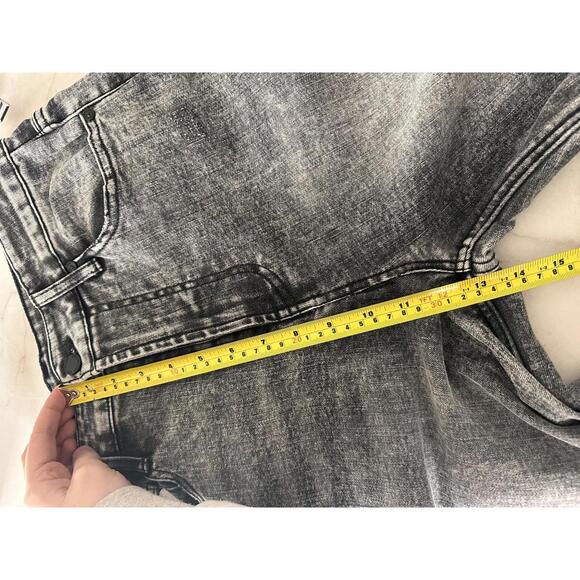 OAT New York Black Acid Stone Wash High Rise Wide Leg Jeans Women’s size 8/29 - Picture 12 of 15